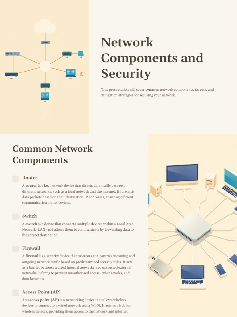Network Components and Security | PDF | Computer Network | Security
