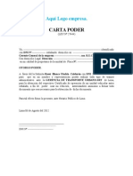 CARTA PODER Ejemplo Transporte de Carga