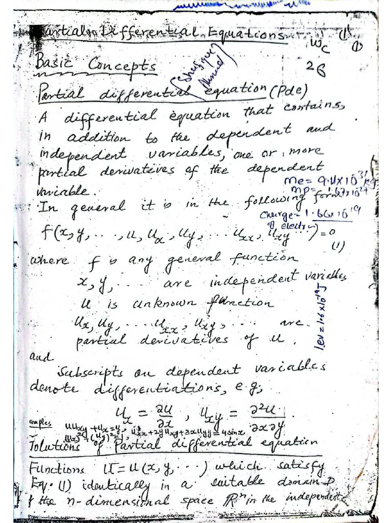 Partial Differential Equation | PDF