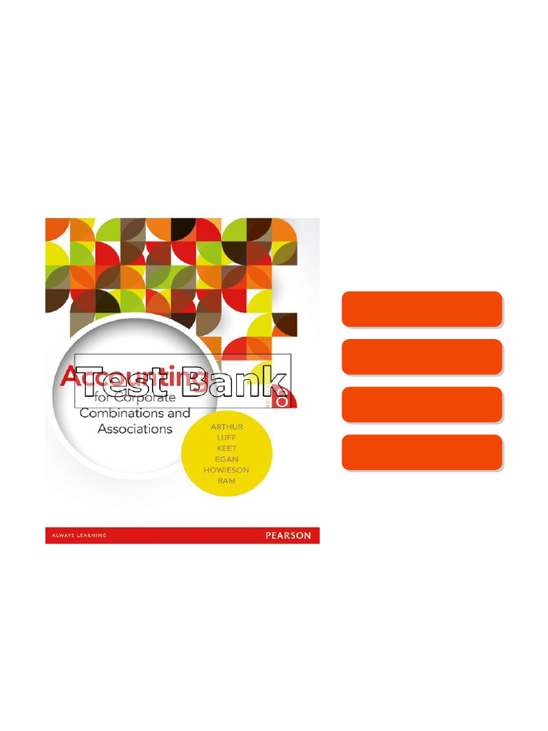 Accounting For Corporate Combinations and Associations Australian 8th ...