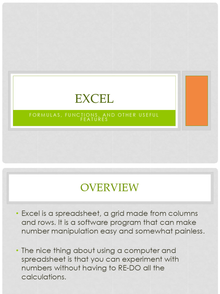 Exploring Excel Pptx (1) | PDF | Spreadsheet | Microsoft Excel