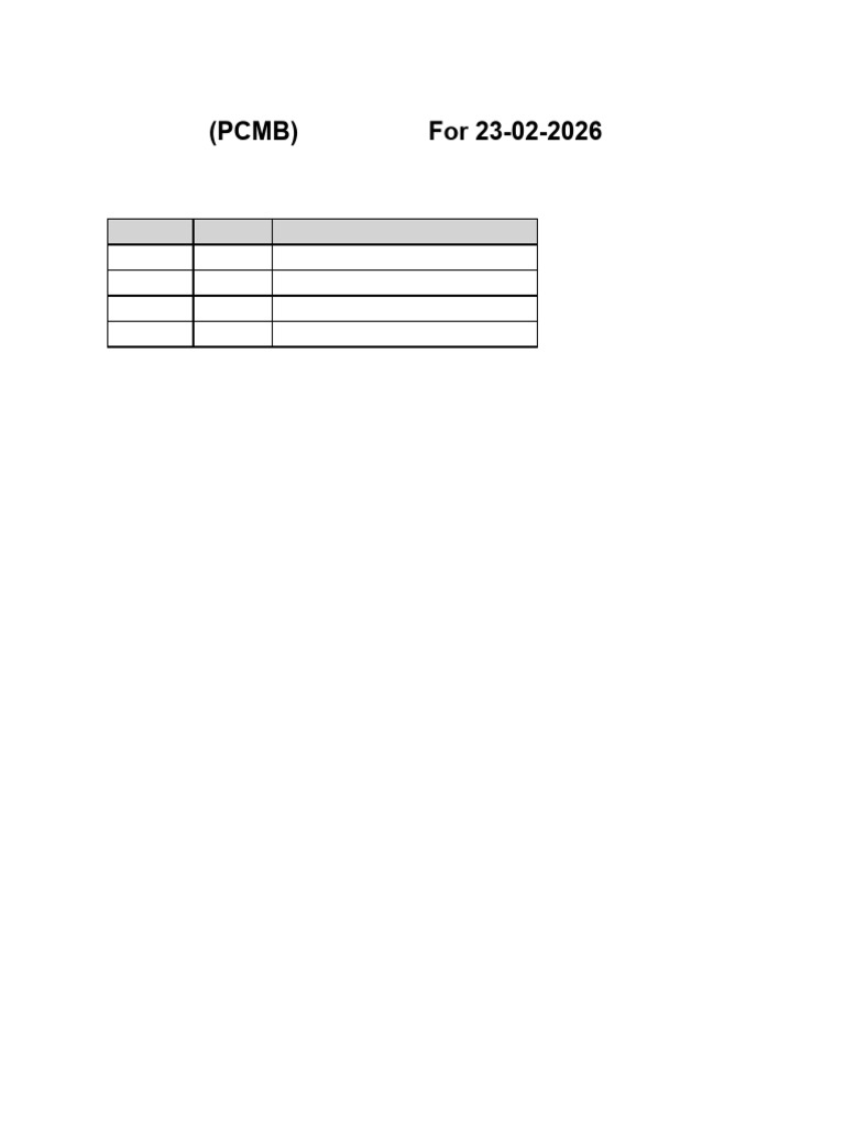 Class_11 Timetable_1858779_2026_02_22_15_45 | PDF