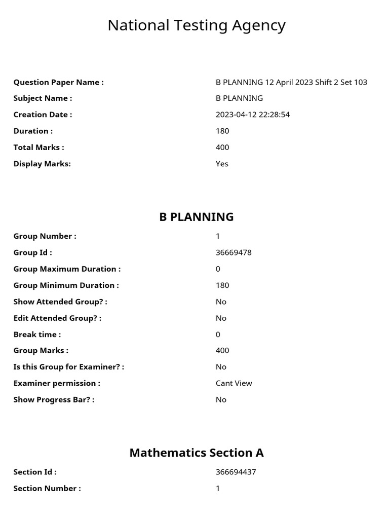 Paper 20230926122740-2 | PDF | Multiple Choice | Qualifications