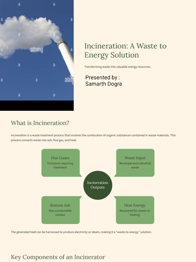 Incineration a Waste to Energy Solution | PDF | Incineration | Waste