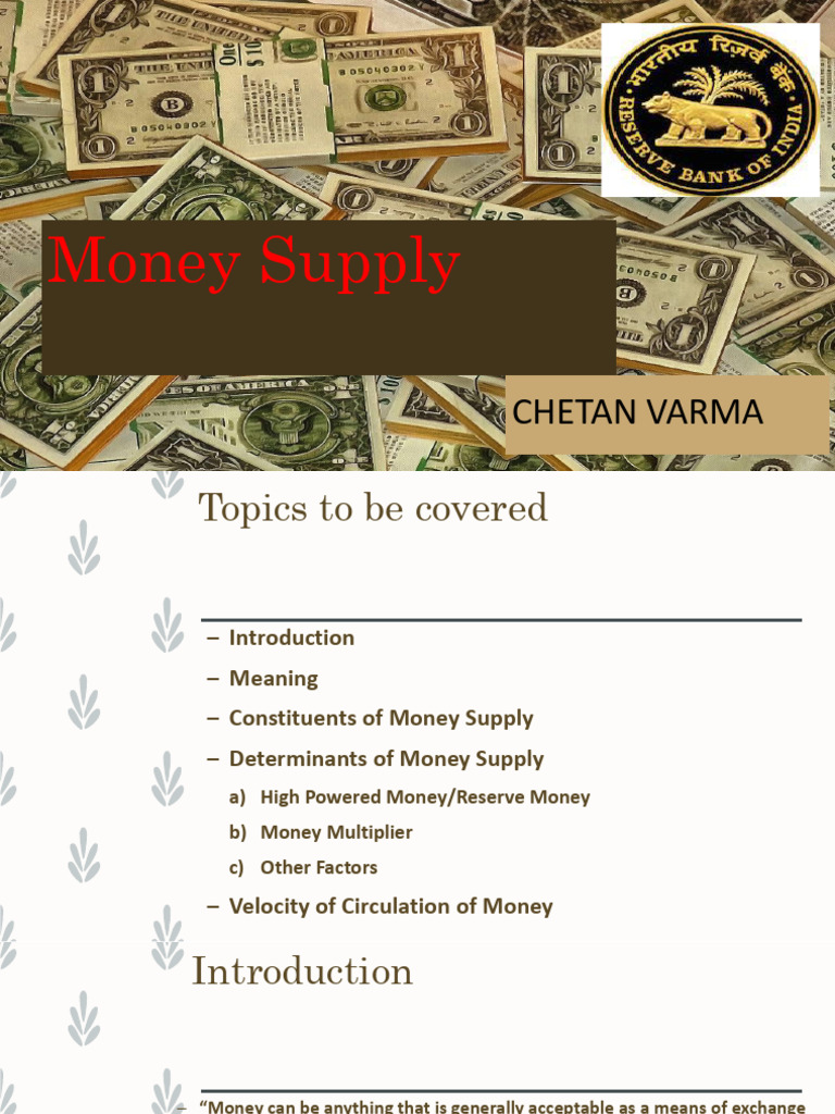 Money Supply | PDF | Money Supply | Money