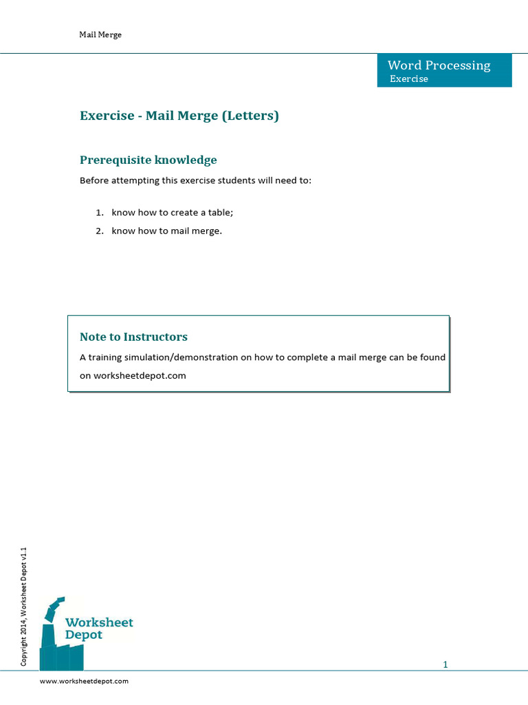 Mail Merge Exercise | PDF | Chess Openings | Chess