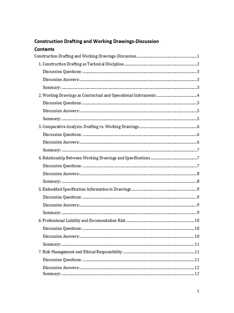 Construction Drafting and Working Drawings (1) | PDF | Technical ...