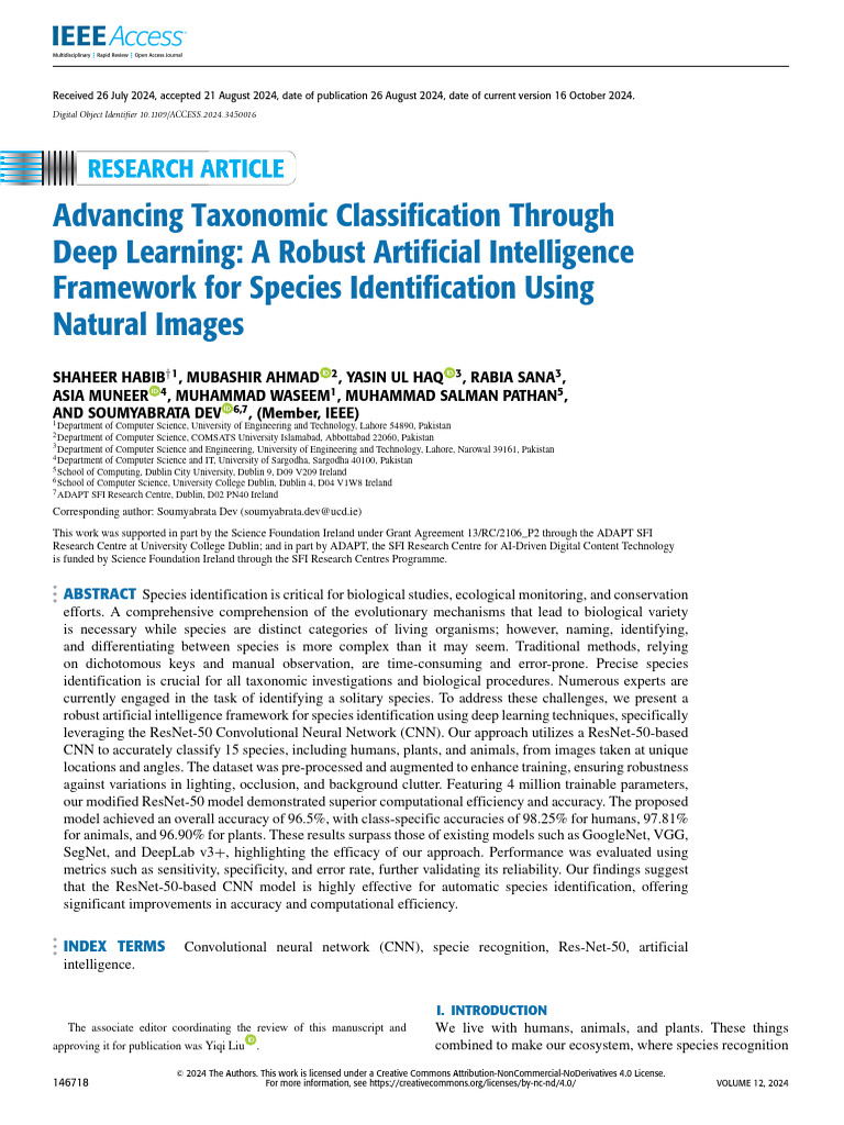 Advancing Taxonomic Classification Through Deep Learning a Robust ...