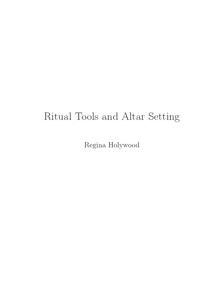 29 - Ritual Tools and Altar Setting | PDF | Altar | Rituals