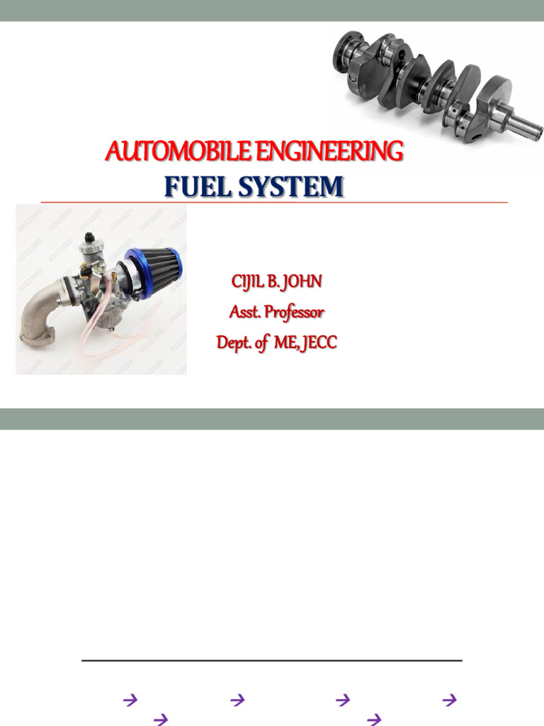 Module 1 - Part2-Fuel Sysbions | PDF | Fuel Injection | Carburetor