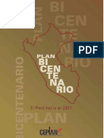 Plan Bicentenario Perú Al 2021