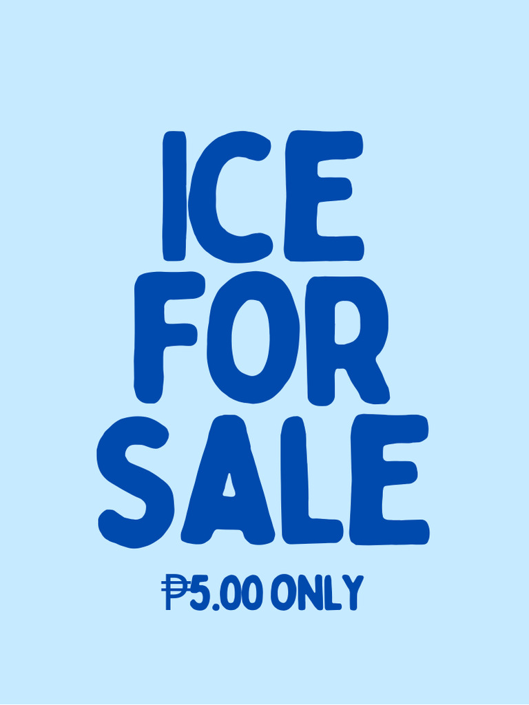 Light Blue Simple Bold Ice Cream Sales Poster.pdf | PDF