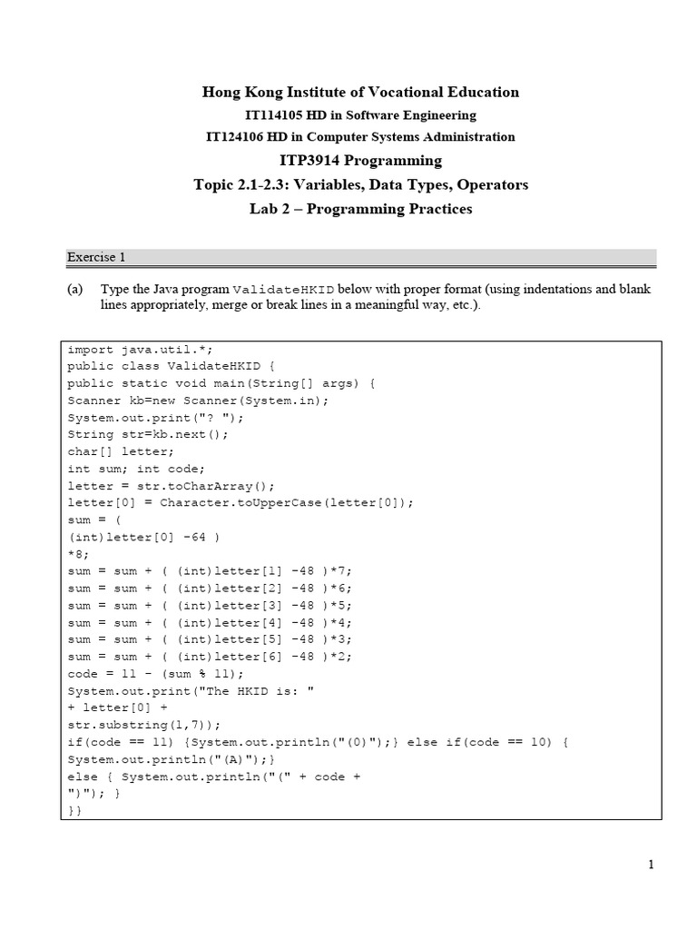 Lab 2 (Programming Practices) | PDF