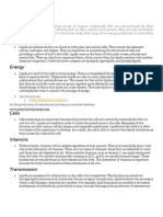 Uses of Lipids