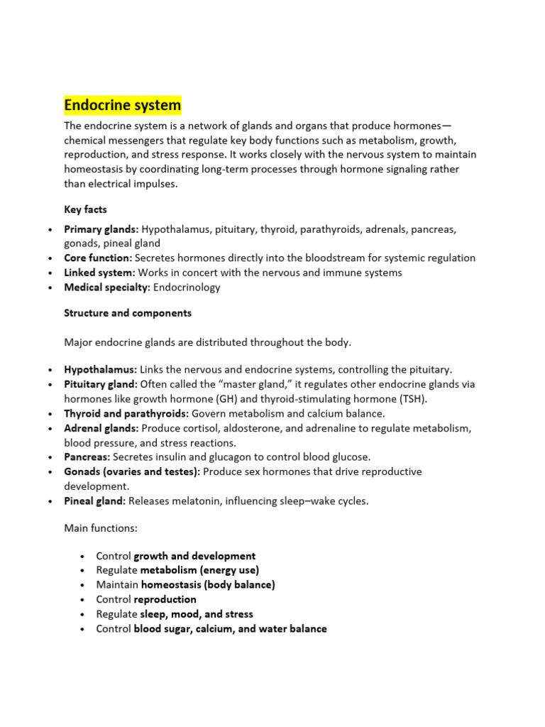Endocrine System | PDF | Endocrine System | Adrenal Gland