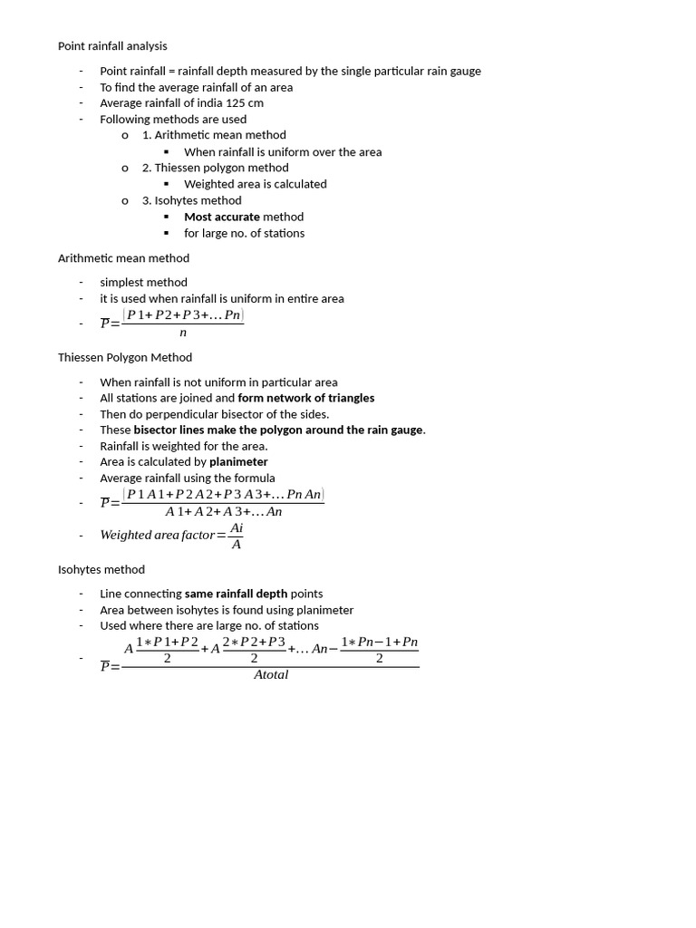 Lecture 5 Point Rainfall | PDF