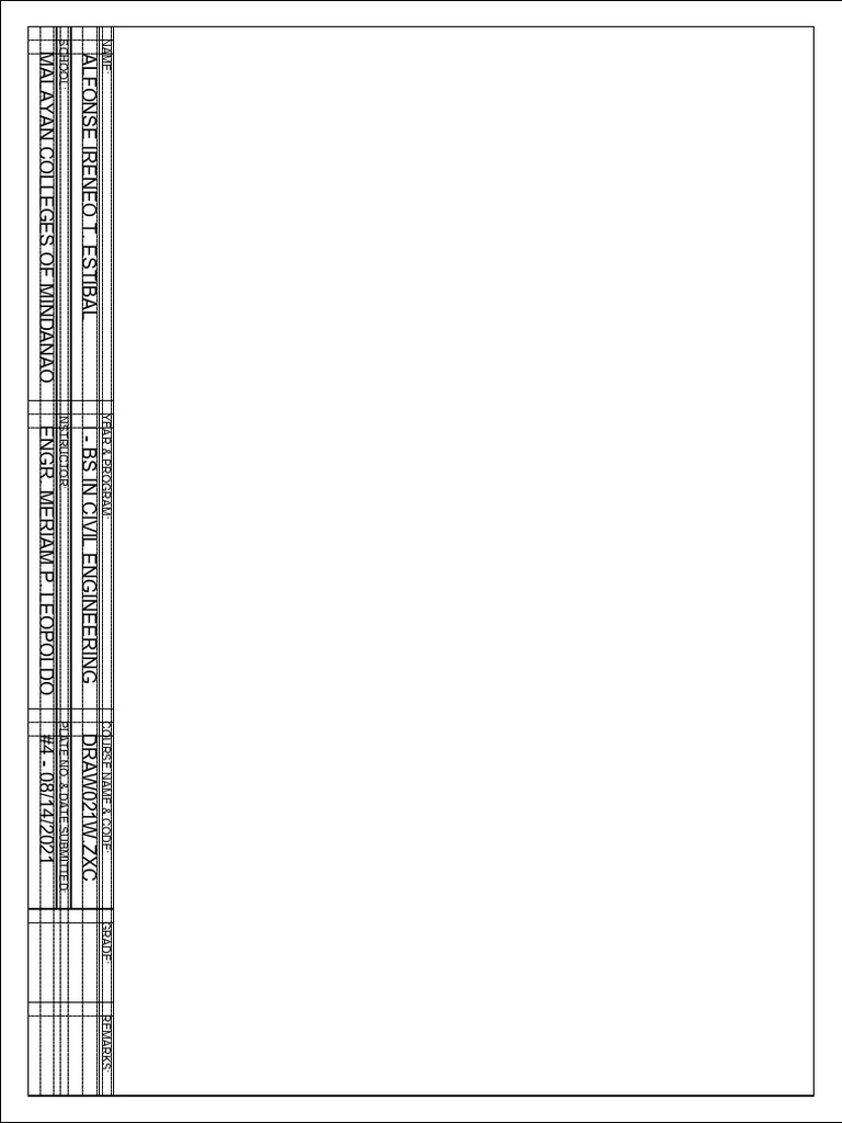 526884316 Drawing Plate Layout Format 1 | PDF