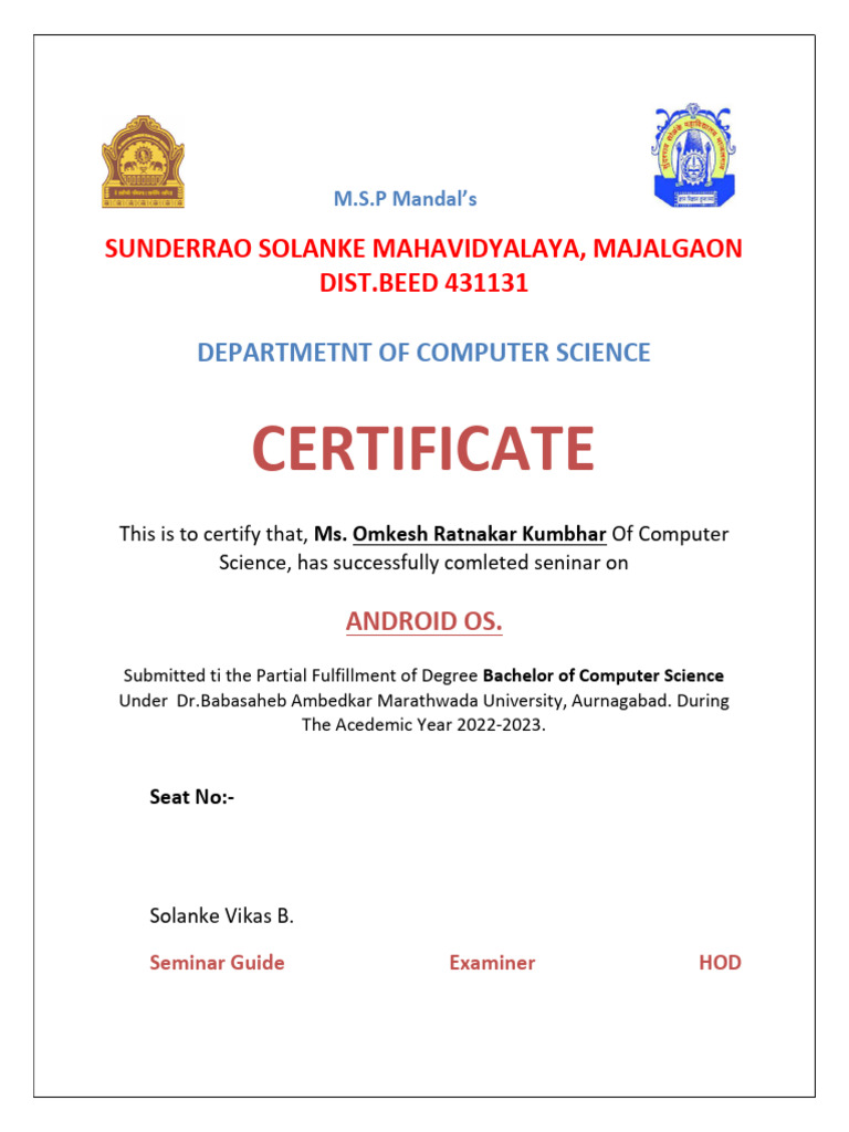 Certificate | PDF