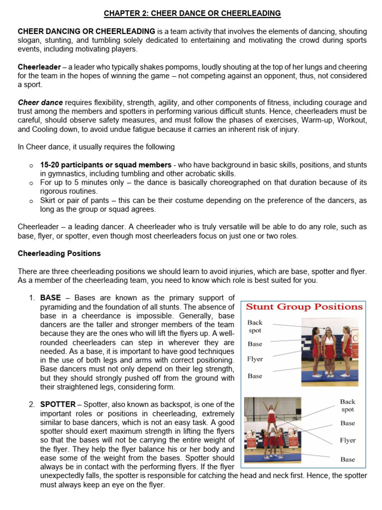 Cheer Dance Introduction | PDF
