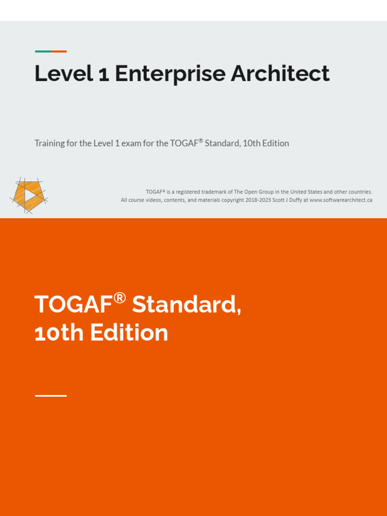 TOGAF+10.0+Part+1+Course+2022 | PDF