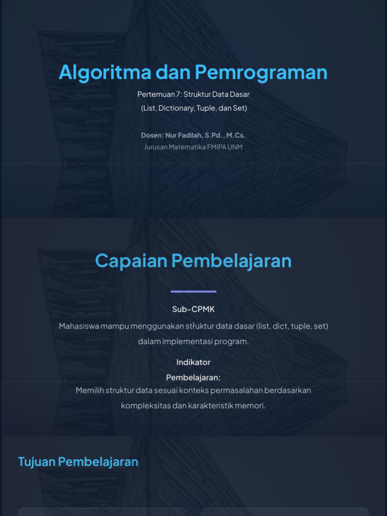 Pertemuan 4 _ Algoritma & Pemrograman - Struktur Data | PDF