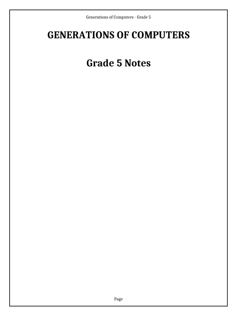 Generations Final Booklet | PDF | Integrated Circuit | Vacuum Tube