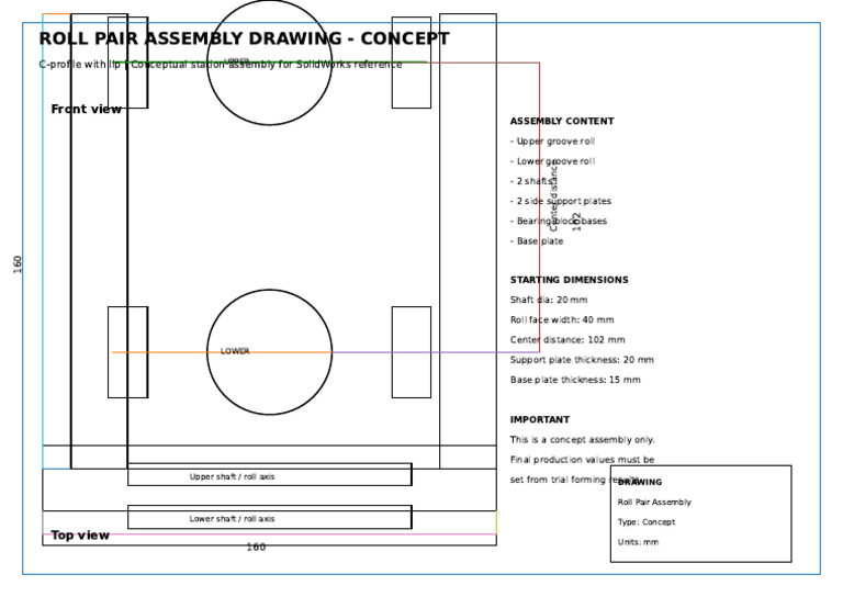 Roll Pair Assembly Drawing-1 | PDF