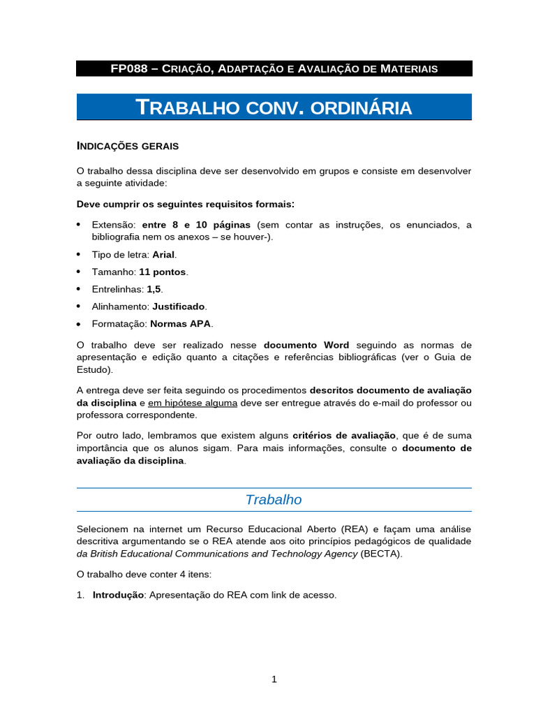 FP088-ALUNA_FORA_TURMA | PDF | Pedagogia