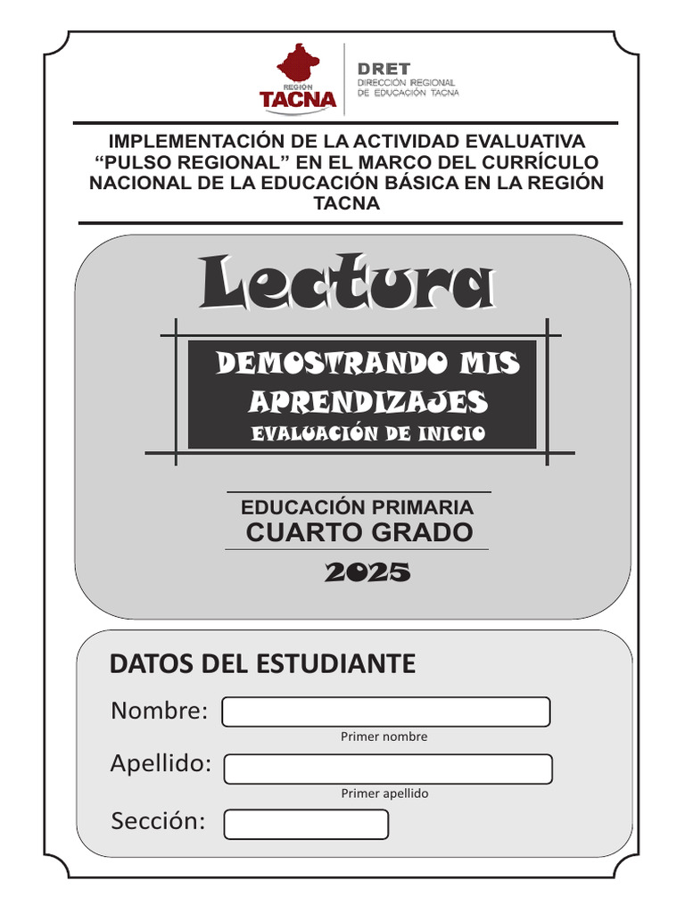 a5prueba de Lectura - Cuarto Grado 2025 | PDF | Fruta | Azúcar