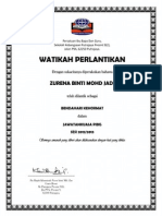 Watikah Perlantikan Bendahari