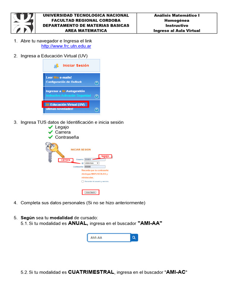 Cómo Ingresar Al Aula Virtual | PDF