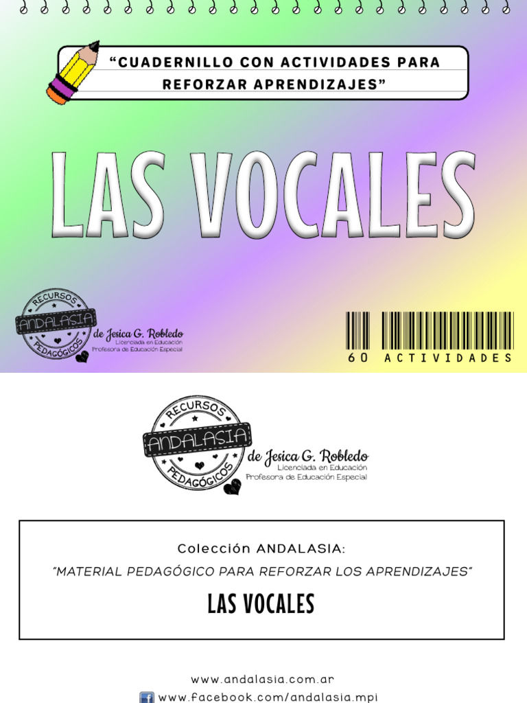 Cuadernillo LAS VOCALES | PDF | Trastorno del desarrollo | Aprendizaje