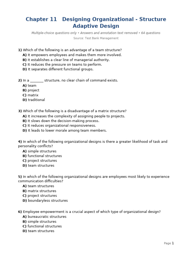 Chapter_11_Designing_Organizational_Structure_Adaptive_Design_MCQs ...