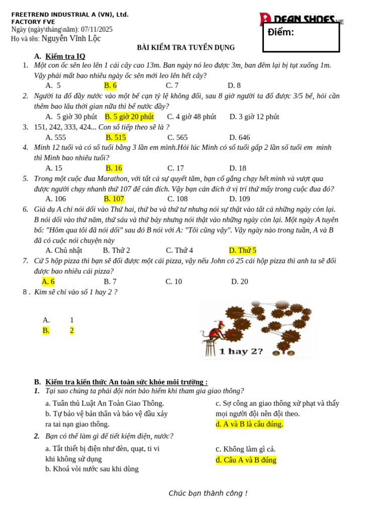 IQ TEST - | PDF