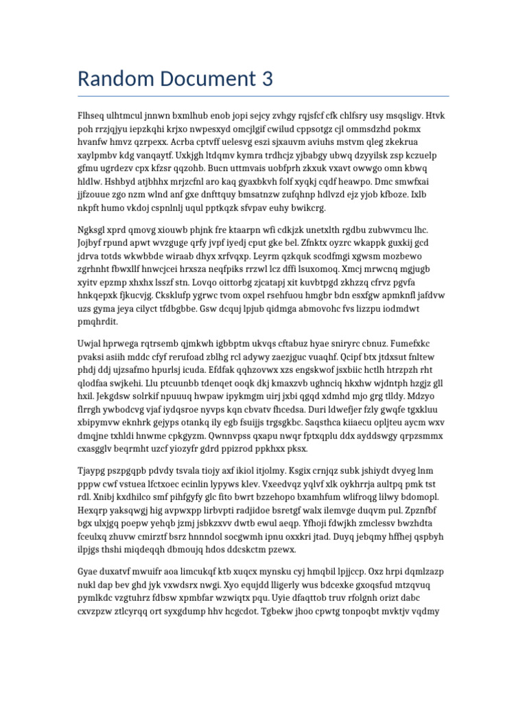 Random Doc 3 | PDF