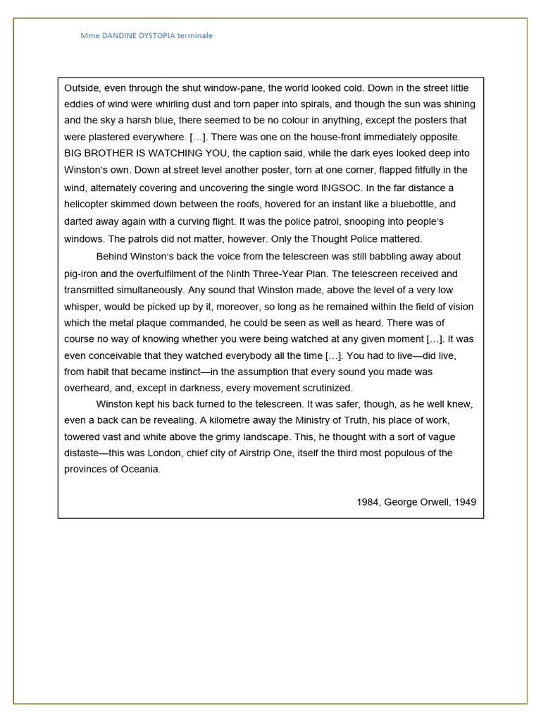 Texts Dystopia 1 | PDF