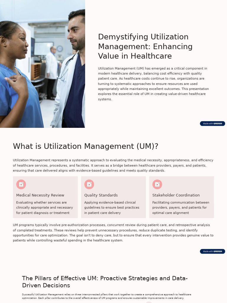 Demystifying Utilization Management Enhancing Value in Healthcare | PDF ...