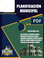 Derecho Municipal y Regional - Planificación Municipal (Max Gutierrez Condori)