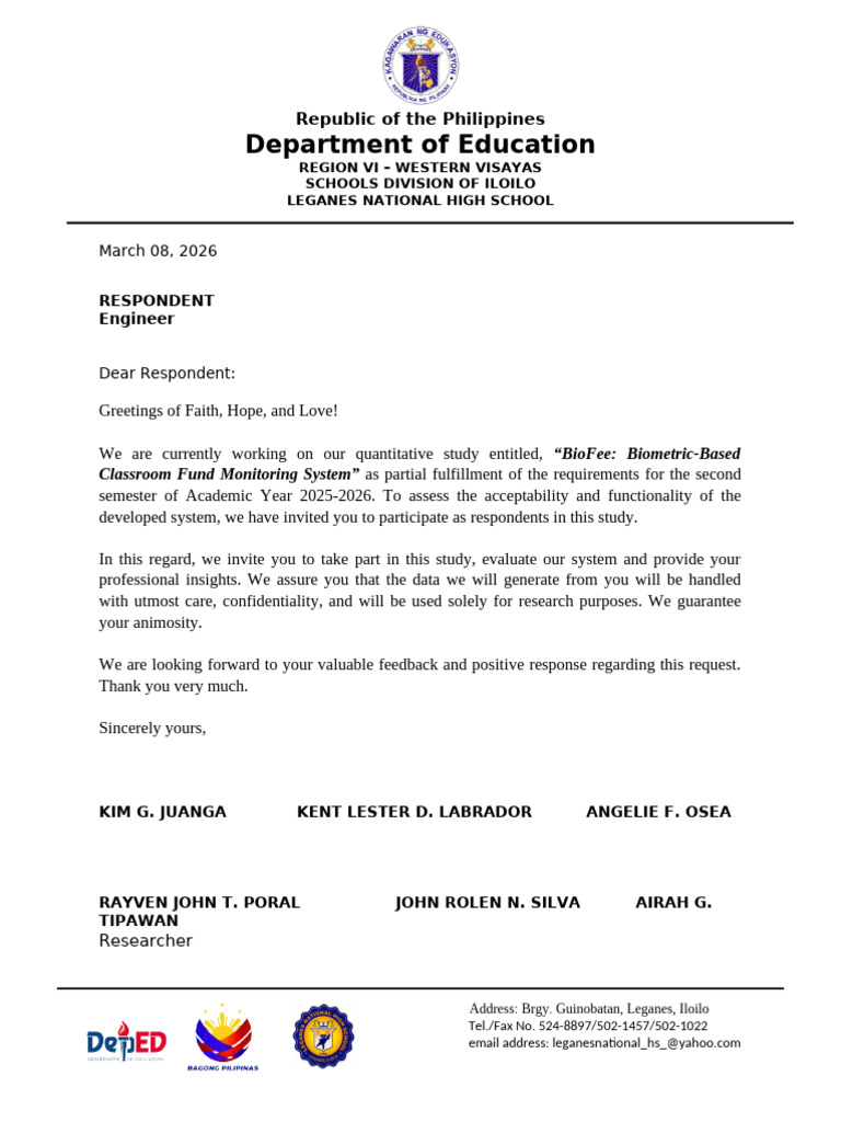 Letter For Engineer | PDF