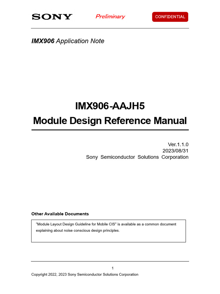IMX906-AAJH5 Module Design Reference Manual v1.1.0 | PDF | Power Supply ...