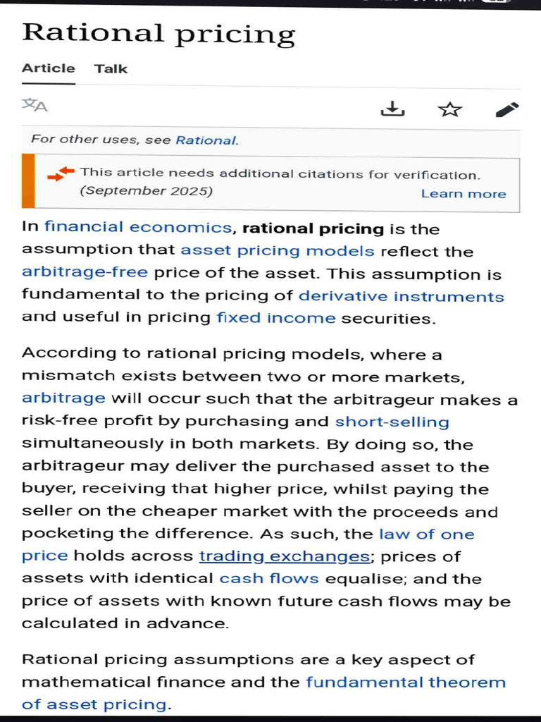 Rational Pricing | PDF