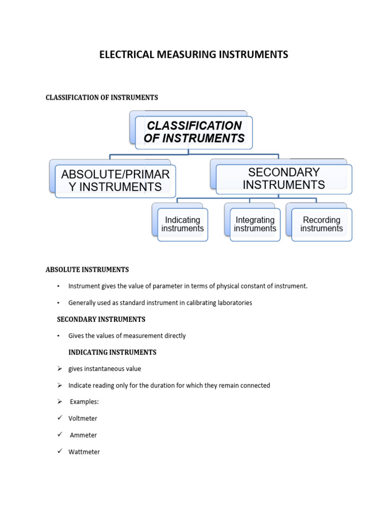 Electrical Measuring Instruments Part 1 | PDF | Damping | Oscillation