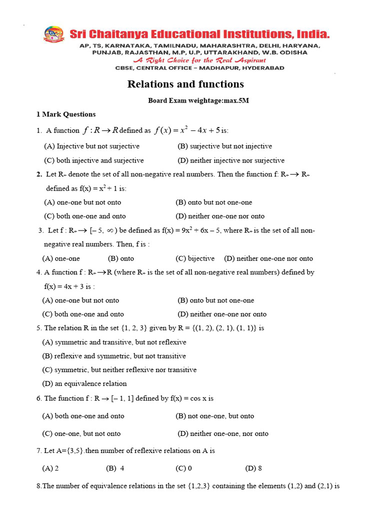 Relations and Functions | PDF