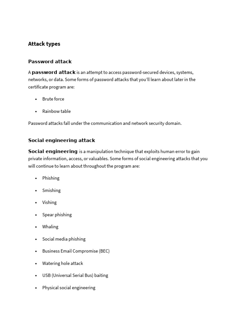 Cybersecurity-Determine the Type of Attack | PDF | Security | Computer ...