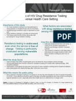 Suboptimal Use of HIV Drug Resistance Testing in A Universal Health-Care Setting