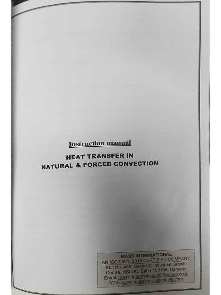 Heat Transfer in Natural and Forced Convection | PDF