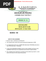 Grade 12 Geography Research Task 2024 | PDF | Geography | Data