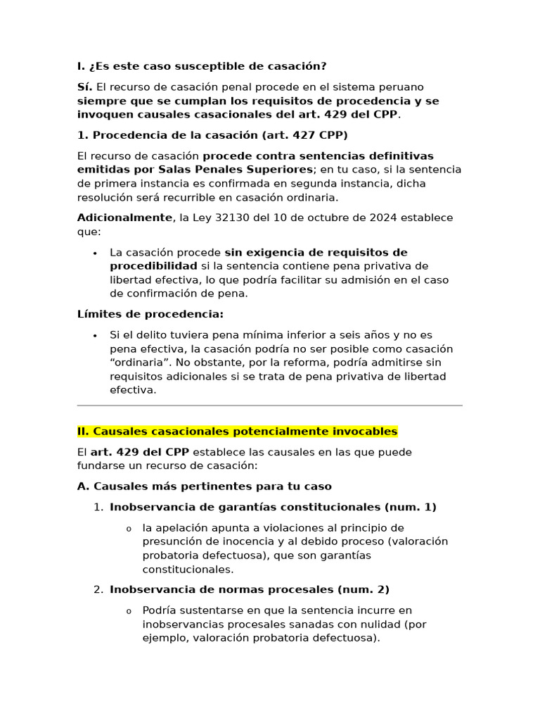 casacion | PDF | Caso de ley | Sentencia (ley)