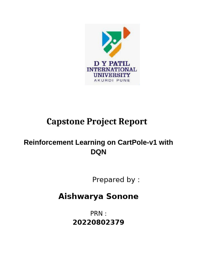 RL capstone project Report | PDF | Applied Mathematics | Machine Learning