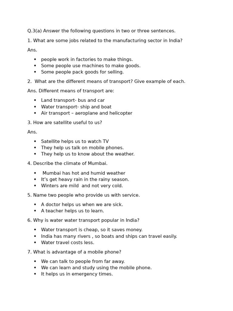 Std 3 SS 22 Jan 2026 | PDF | Mumbai | Transport